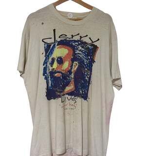 Vintage 1995 Jerry Garcia Lives In Our Hearts Tribute T-Shirt XL Grateful Dead